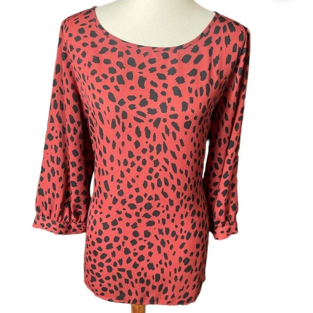 🆕 APT. 9 Leopard Print Tie Blouse Size S